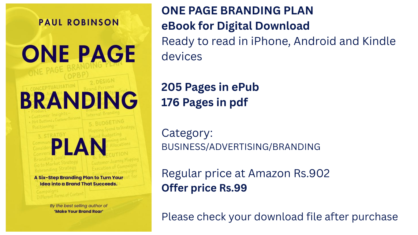eBook One Page Branding Plan